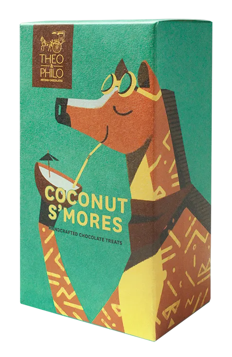 Theo & Philo Candy Bars Coconut S'mores barretta 60g 65% cacao