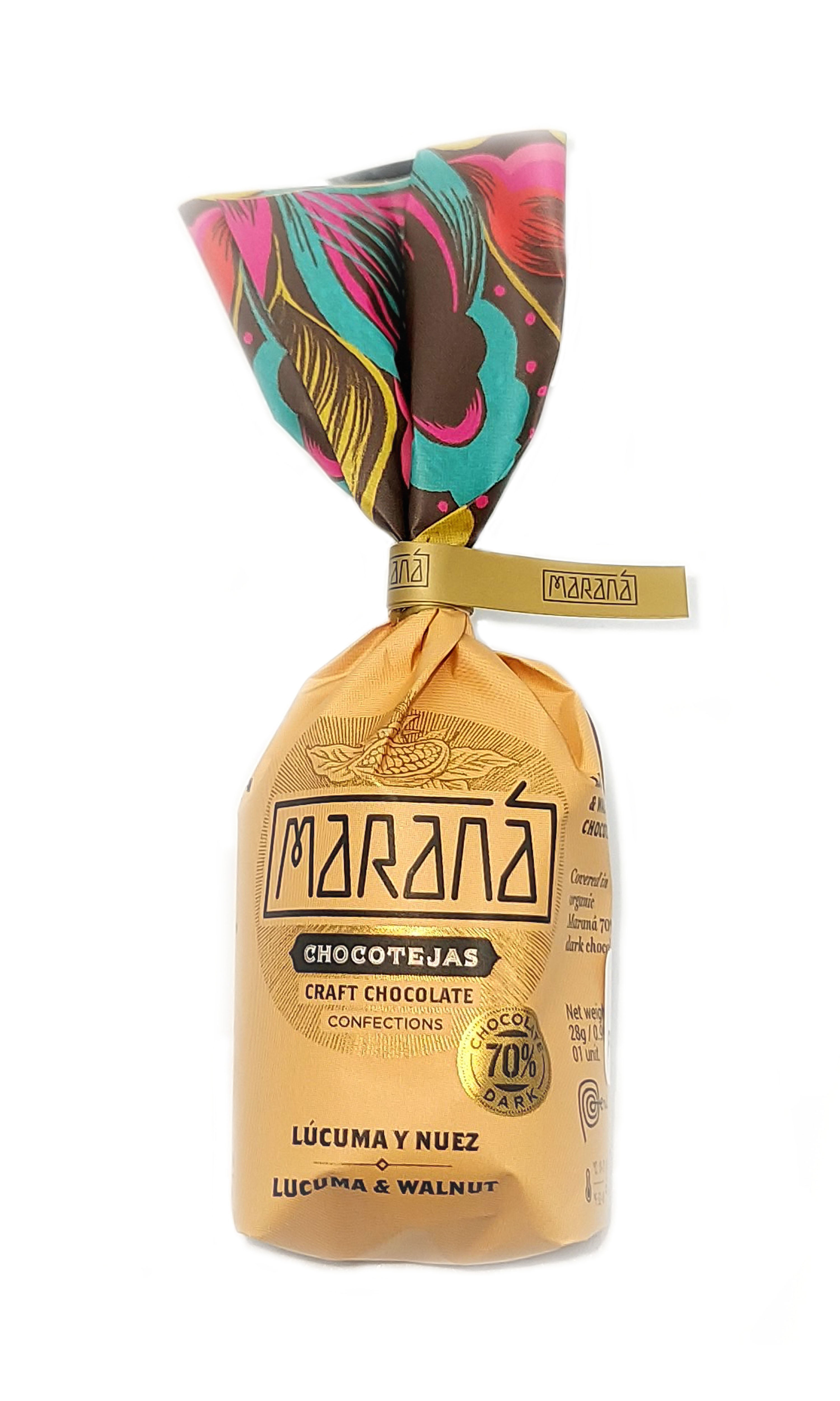 Maranà Chocoteja Lúcuma cioccolatino noce 70% cacao