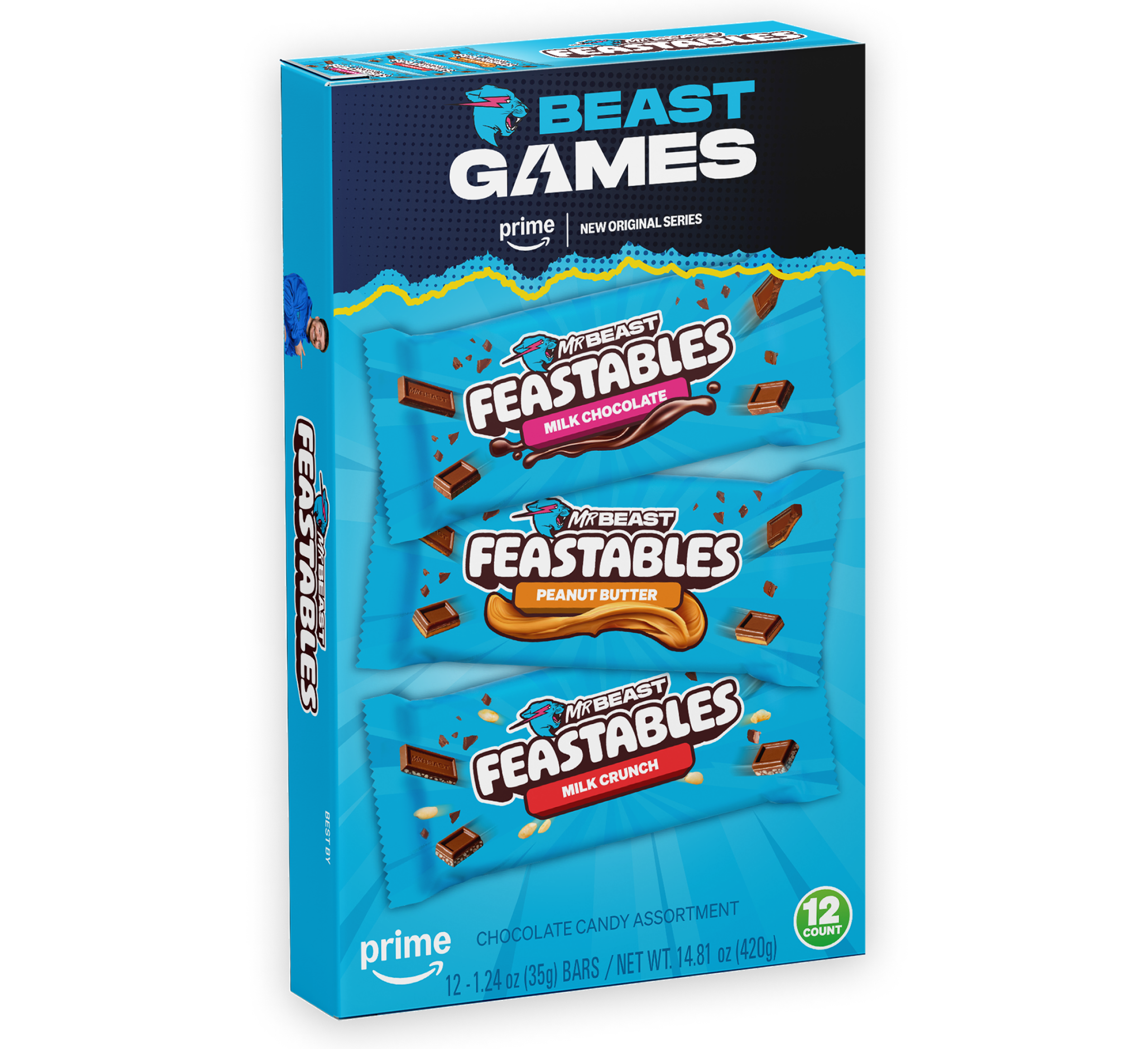 Feastables Bundles Beast Games Box tavolette 12 Pack assortite
